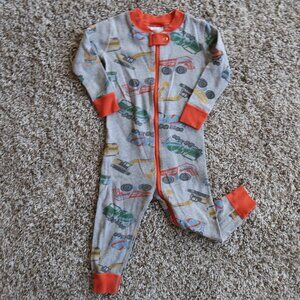 Toddler Boys Hanna Andersson Construction Trucks Pajamas Sleeper 85 2T